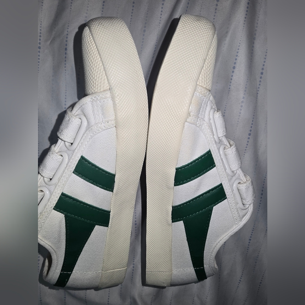 Gola Coaster Classic White and Green Trainers - Picture 3 of 8